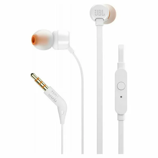 Ausinės su mikrofonu JBL T110 Balta