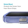Speck Presidio Perfect-Clear with Impact Geometry - iPhone 15 Plus / 14 Plus Case with MICROBAN Coating (Clear / Grounded Purple