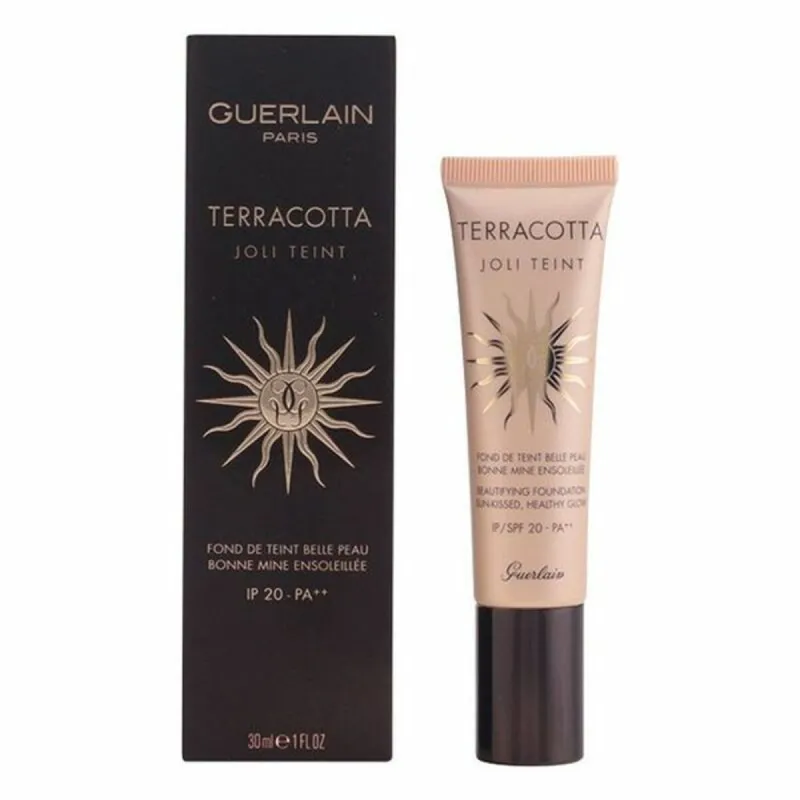 Nestemäinen meikin pohjustusaine Guerlain Terracotta Joli Teint Ruskea Spf 20 30 ml