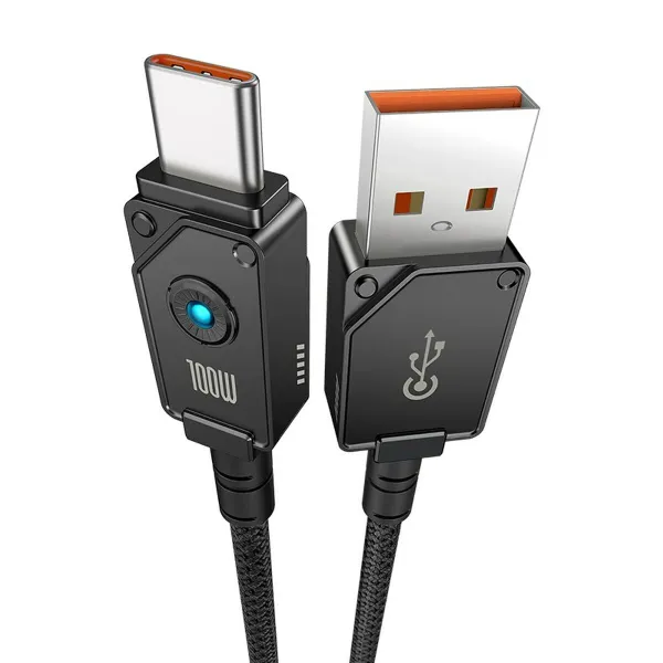 USB A uz USB-C Kabelis Baseus P10355801111-00 Melns 1 m