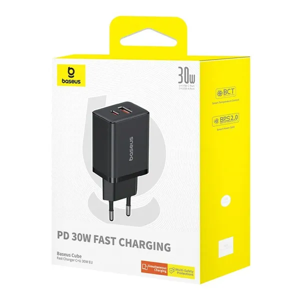Wall Charger Baseus P10111404113-00 Black 30 W