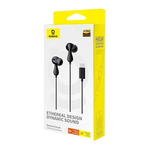 Headphones with Microphone Baseus Encok CZ20 Black