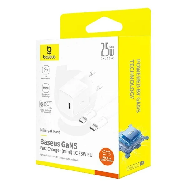 Wall Charger Baseus P10110909213-01 White 25 W