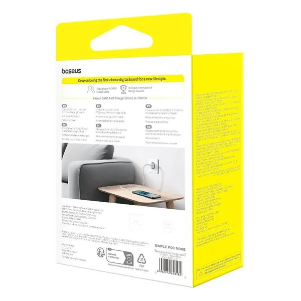Wall Charger Baseus P10110909213-01 White 25 W