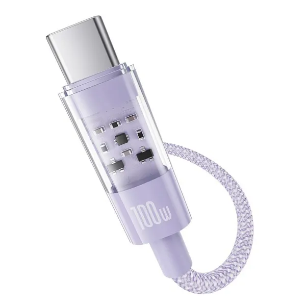 USB-C - USB-C kabelis Baseus P10373000511-00 Purpurinis 1 m