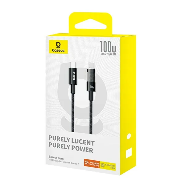 USB-C - USB-C kaapeli Baseus P10373000111-01 Melns 2 m