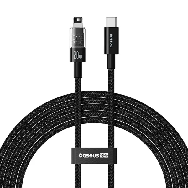 USB-C uz Lightning Kabelis Baseus P10373001111-01 Melns 2 m