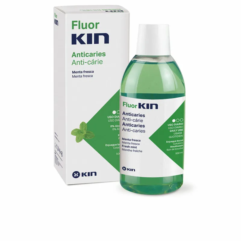 Mutes Skalošanas Līdzeklis Kin Fluorkin Piparmētra pretkariess 500 ml