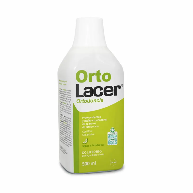 Ополаскиватель для полости рта Lacer Ortolacer лимонный 500 ml Ортодонтическое лечение