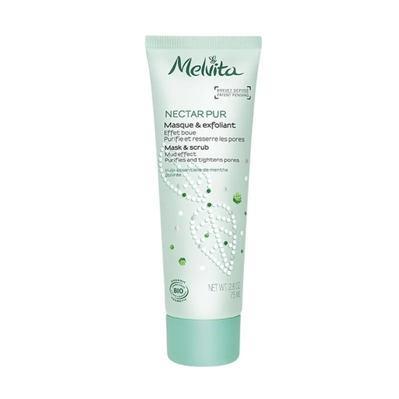 2-in-1 kuorintanaamio Melvita Nectar Puro 75 ml