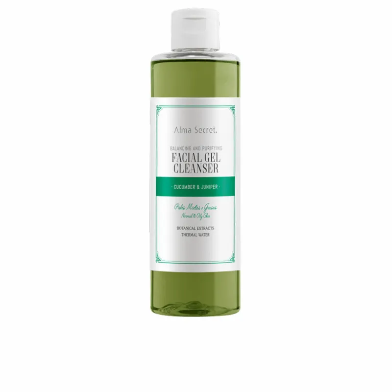 Veido valymo gelis Alma Secret Facial Gel Cleanser 200 ml Harmonizuojantis Valomasis Agurkas Kadagys