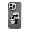 Karl Lagerfeld IML Glitter NFT Karl & Choupette - Case for iPhone 14 Pro (Black)