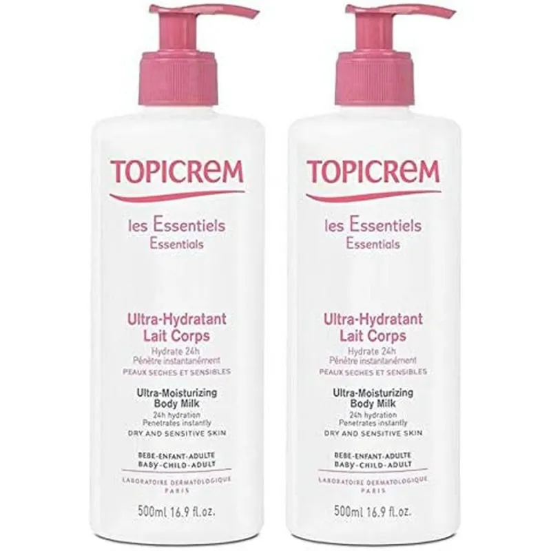 Mitrinošs ķermeņa pieniņš Topicrem   500 ml 500 ml x 2