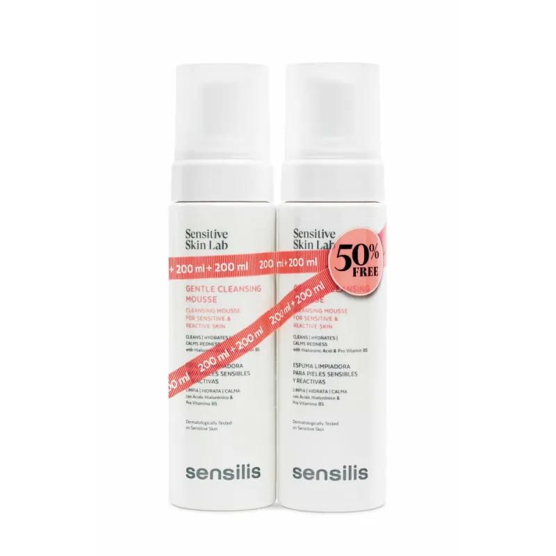 Очищающая пенка Sensilis   2 x 200 ml Успокаивающее средство