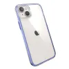 Speck Presidio Perfect-Clear with Impact Geometry - iPhone 15 Plus / 14 Plus Case with MICROBAN Coating (Clear / Grounded Purple