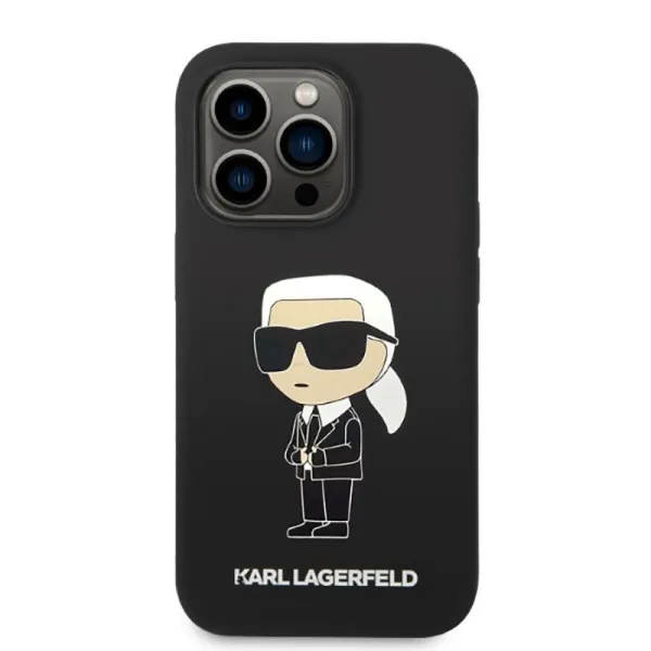 Karl Lagerfeld Silicone NFT Ikonik MagSafe - Case for iPhone 14 Pro Max (Black)