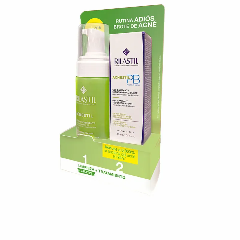 Facial Cleansing Gel Rilastil ACNESTIL 2 Pieces