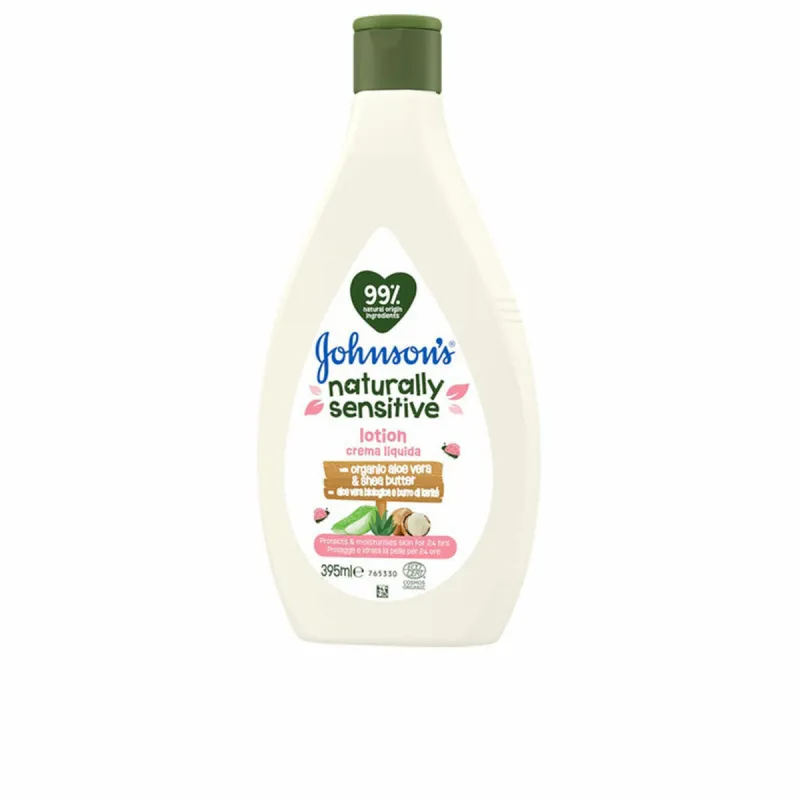 Kostetuttava lasten vartaloemulsio Johnson's BABY BIO NATURALLY SENSITIVE 395 ml