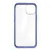 Speck Presidio Perfect-Clear with Impact Geometry - iPhone 15 Plus / 14 Plus Case with MICROBAN Coating (Clear / Grounded Purple