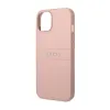 Guess Saffiano Metal Logo Stripes - Case for iPhone 14 Plus (Pink)
