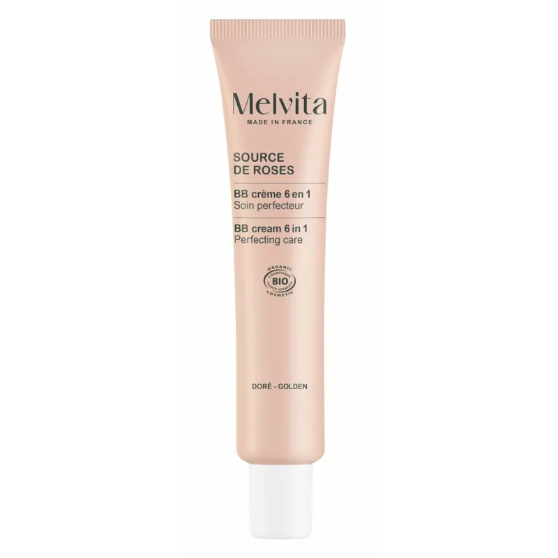 Увлажняющий крем с цветом Melvita SOURCE DE ROSES Позолоченный 40 ml