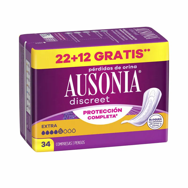 Sanitārais Ieliktnītis Urīna Nesaturēšanai Ausonia DISCREET 34 Vienības