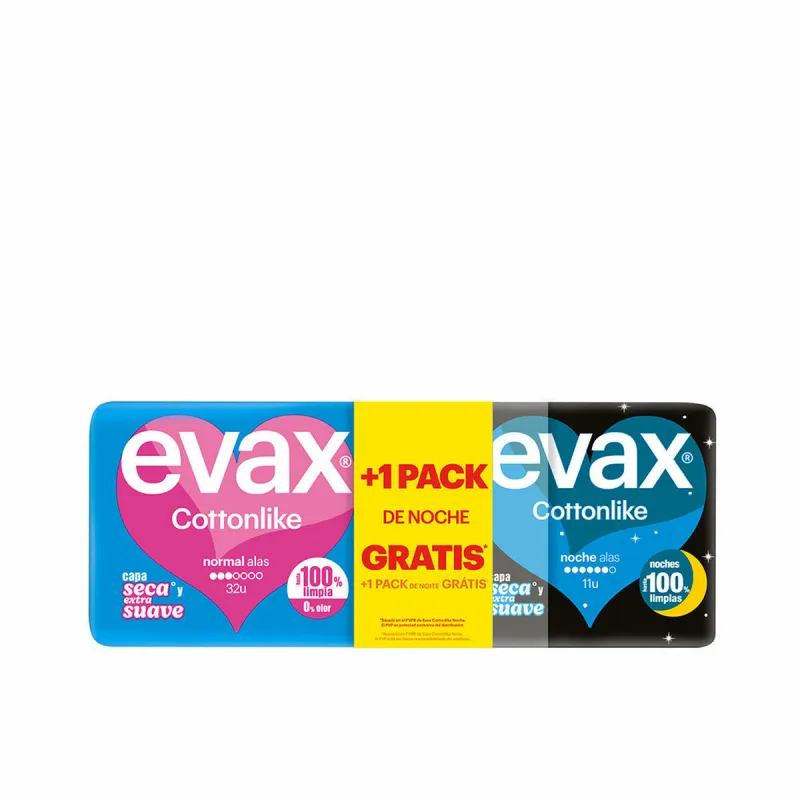 Parastie Sanitārie Ieliktnīši Evax COTTONLIKE 43 gb.