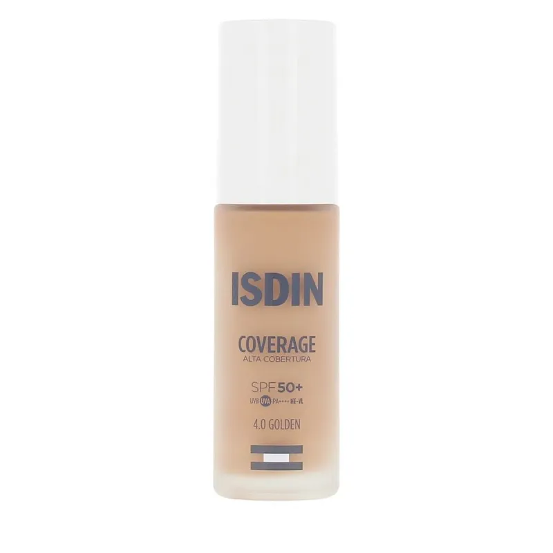 Nestemäinen meikin pohjustusaine Isdin COVERAGE Nº 4.0 Golden Spf 50 30 g