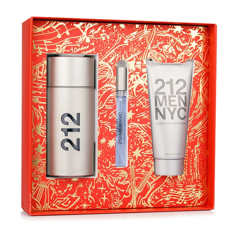 Men's Perfume Set Carolina Herrera 212 NYC MEN 3 Pieces