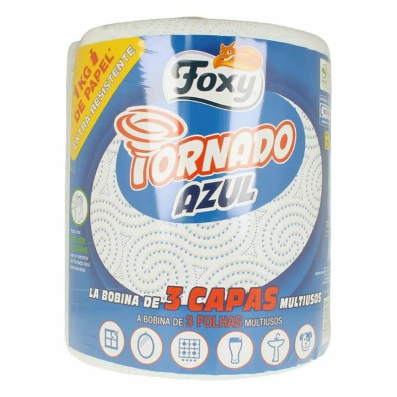 Virtuvės popierius Foxy Tornado Azul