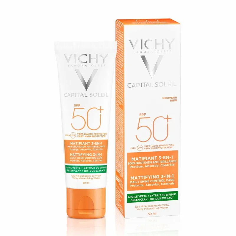Kasvovoide Vichy Capital Soleil Spf 50 Spf 50+ 50 ml herkkä iho