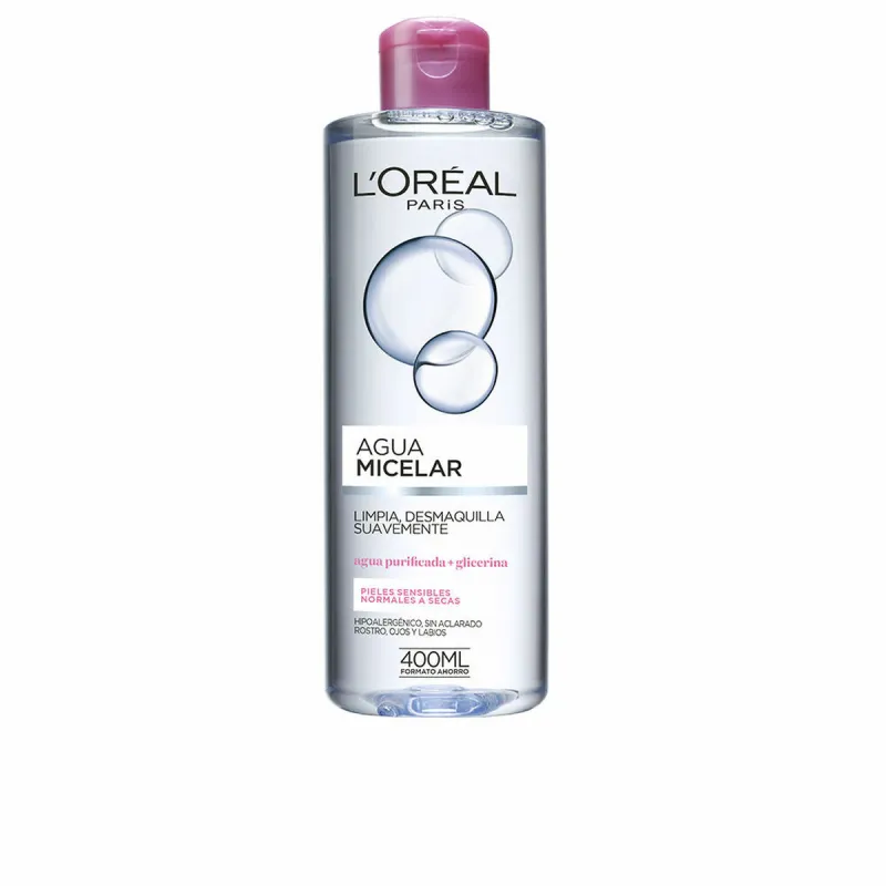 Meikapu noņemošs micelārais ūdens L'Oreal Make Up Agua Micelar Suave Jūtīga āda 400 ml