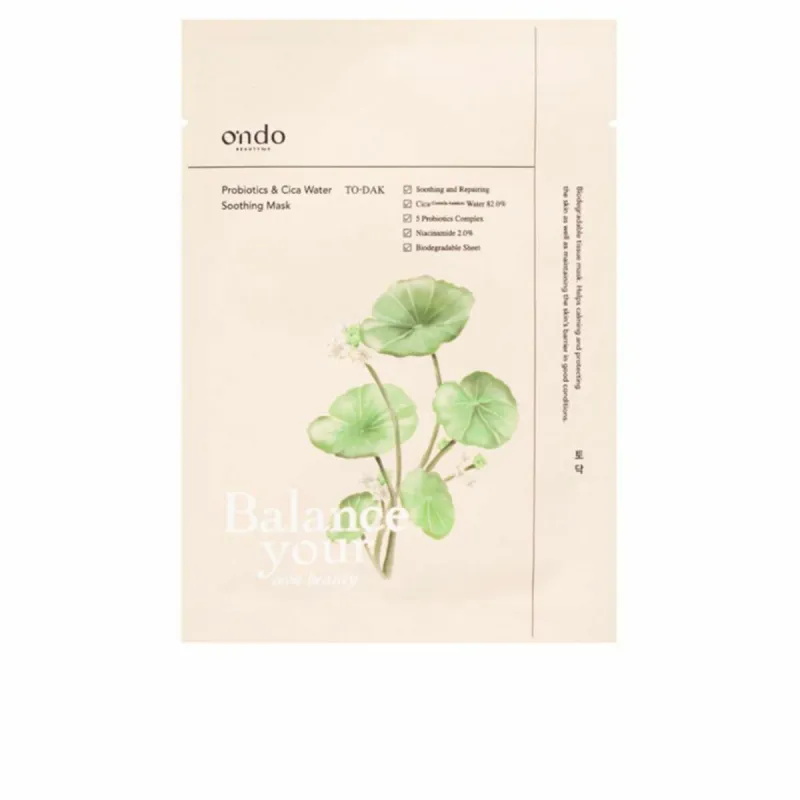 Nomierinoša maska Ondo Beauty 36.5 Probiotics & Cica Water 25 ml Atjaunojošs