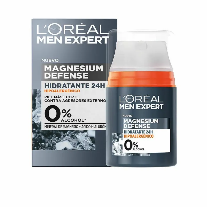 Niisutav Näokreem L'Oreal Make Up Men Expert Magnesium Defense 50 ml 24 tundi