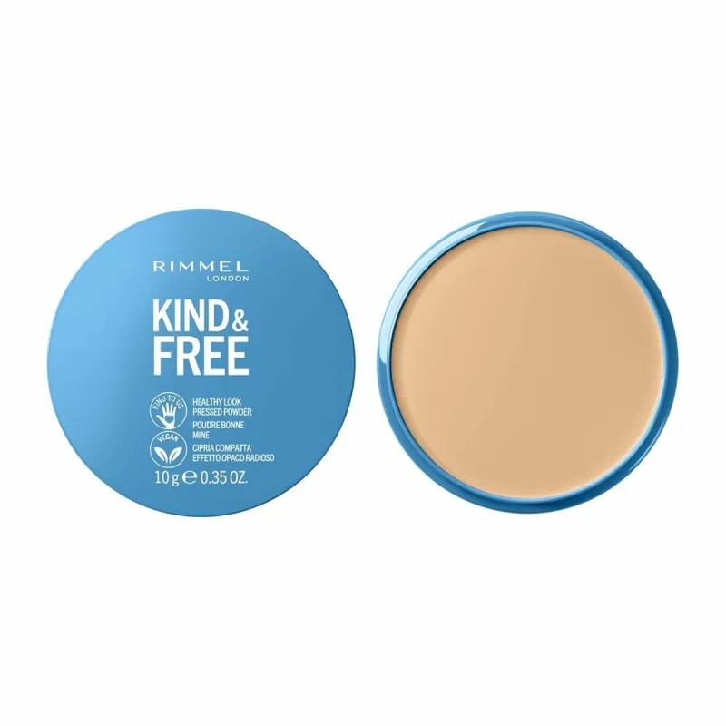 Kompaktipuuterit Rimmel London Kind & Free 10-fair Mattaviimeistely (10 g)
