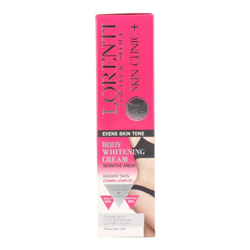 Ķermeņa krēms Lorenti Whitening Sensitive Areas 150 ml