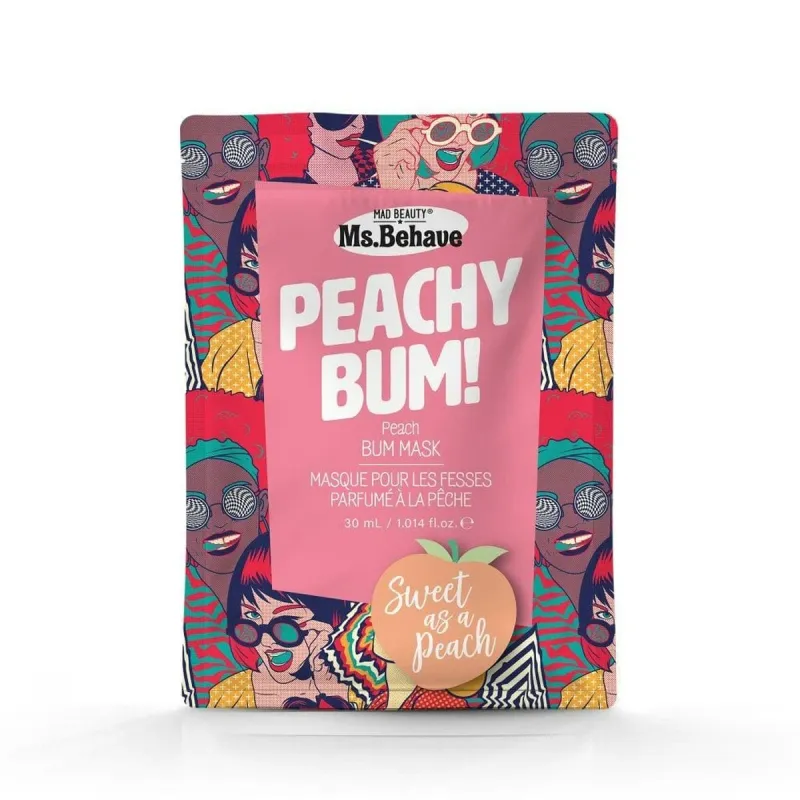 Moterų krūtinę didinantis kremas Mad Beauty Ms Behave Peachy Bum Užpakalio raumenims