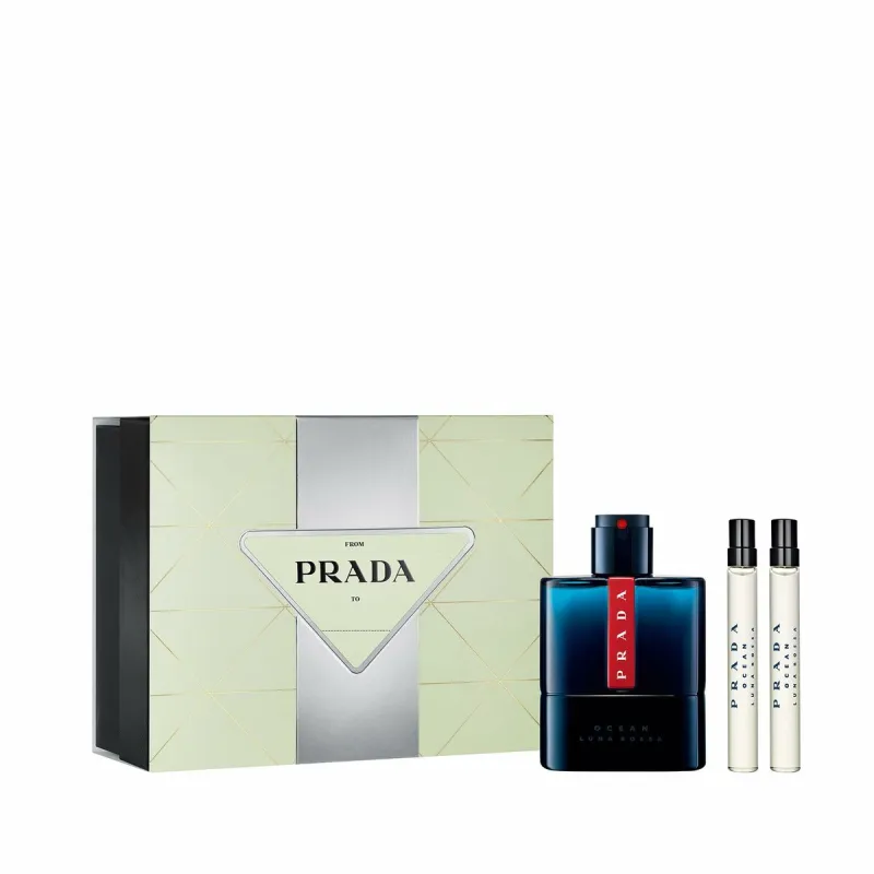Miesten parfyymisetti Prada EDT Luna Rossa Ocean 3 Kappaletta