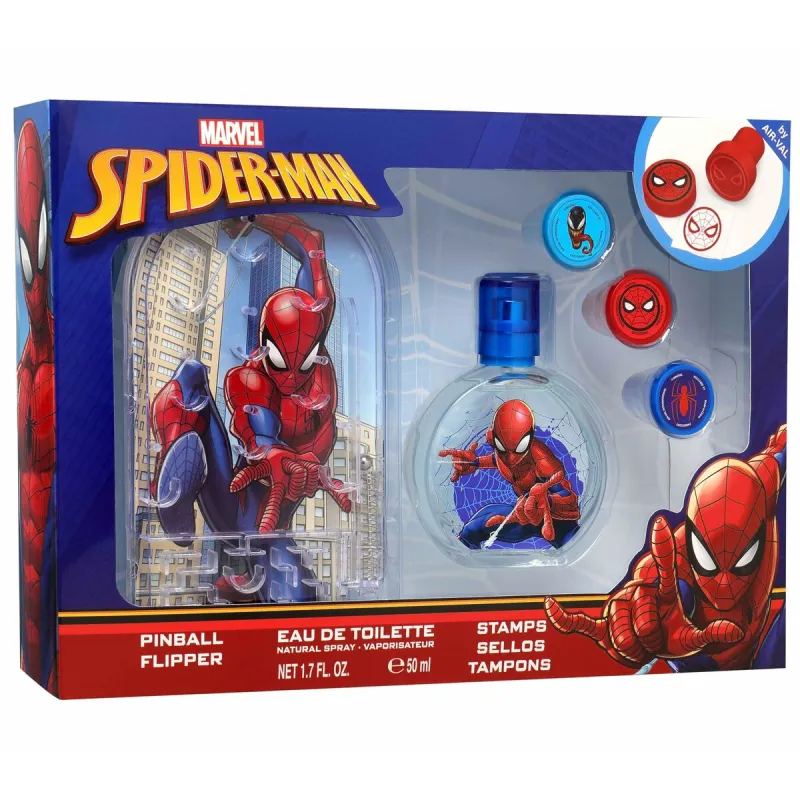 Lasteparfüümid Air-Val SPIDERMAN EDT 50+PINBALL EDT 50 ml 3 Tükid, osad