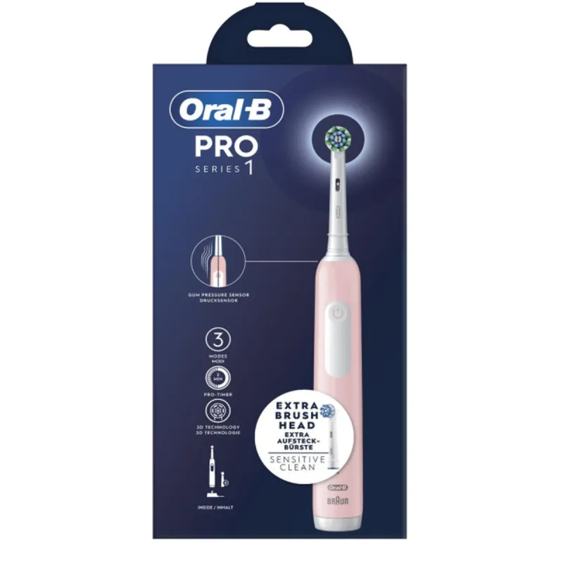 Elektrinis dantų šepetėlis Oral-B PRO1 PINK