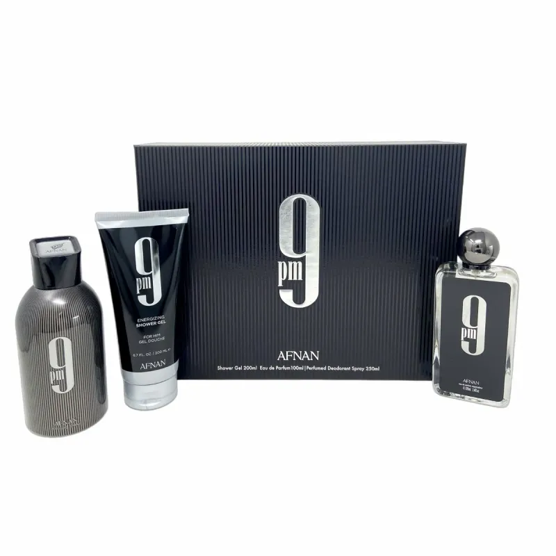 Мужской парфюмерный набор Afnan 9 pm EDP 3 Предметы
