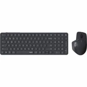 Näppäimistö ja hiiri Rapoo 9760M Harmaa AZERTY