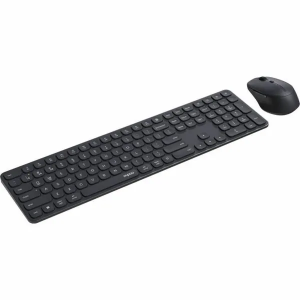 Keyboard and Mouse Rapoo 9810M Grey AZERTY