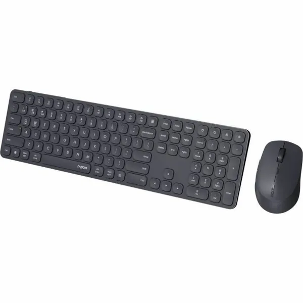 Keyboard and Mouse Rapoo 9810M Grey AZERTY