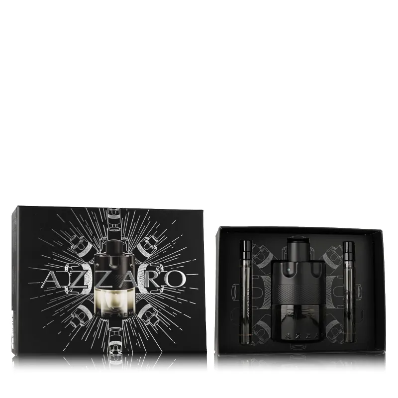 Meeste parfüümi komplekt Azzaro The Most Wanted Intense EDT 3 Tükid, osad