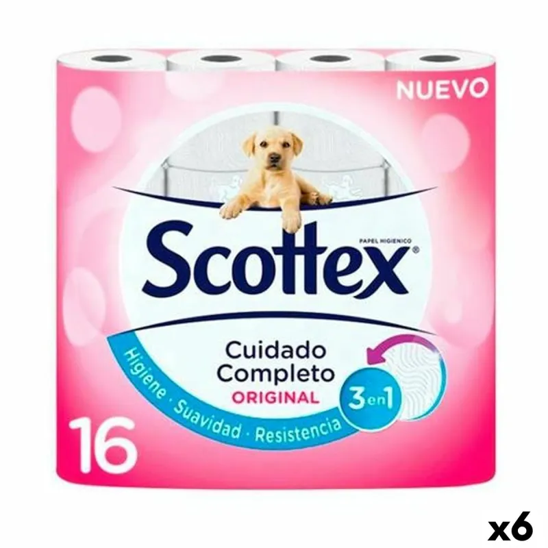 Tualetes Papīra Scottex Original Balts 16 Daudzums (6 gb.)