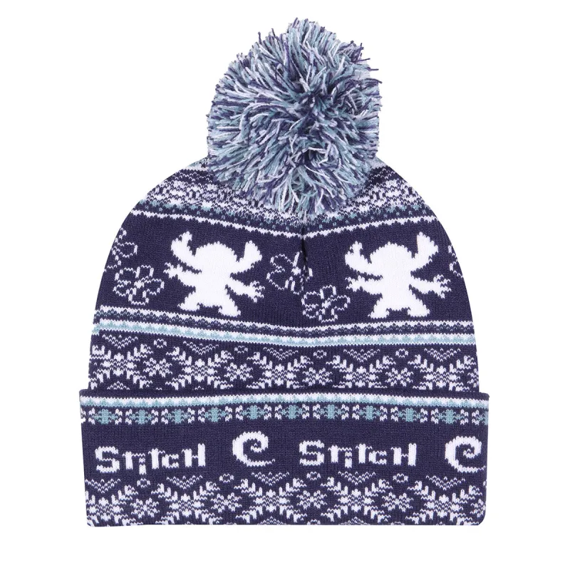 Кепка Stitch Fair Isle Pom Beanie Тёмно Синий