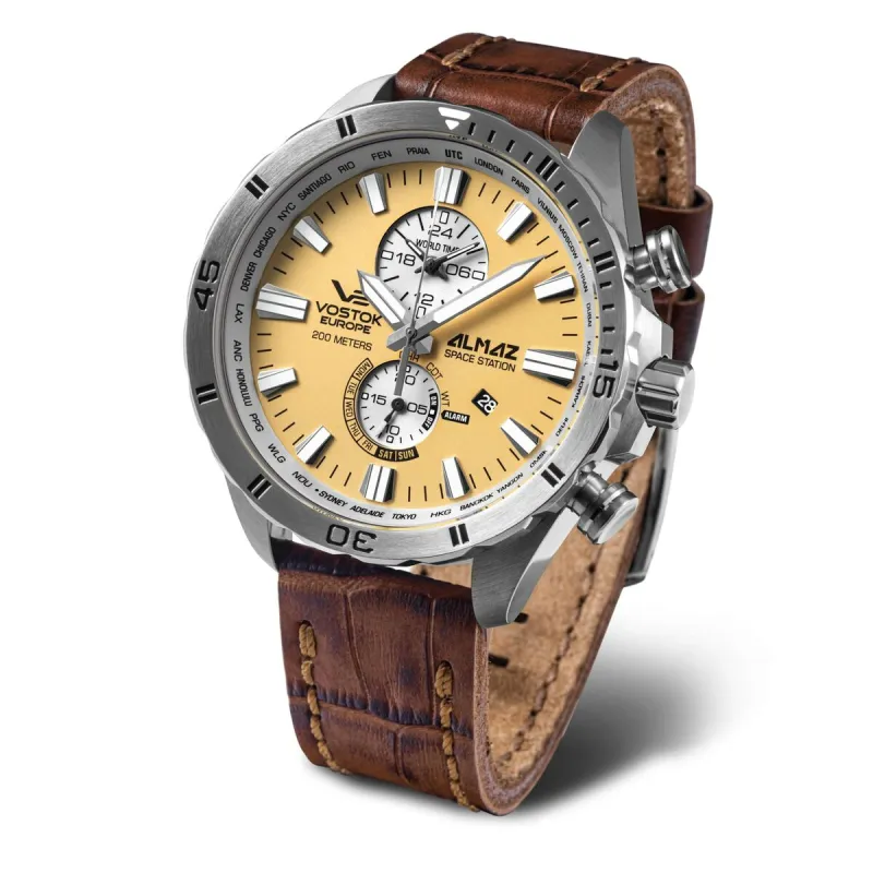 Miesten rannekellot Vostok Beige (Ø 47 mm)