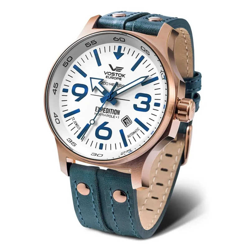 Vīriešu Pulkstenis Vostok VOSTOK EXPEDITION YN55-595B641 Balts (Ø 47 mm)