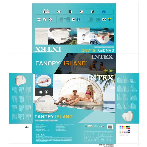 Täispuhutav saar Intex Canopy 199 x 150 cm